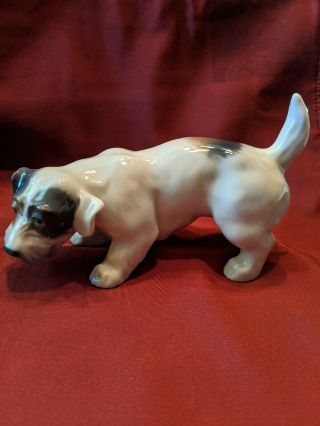 Vintage Royal Copenhagen Denmark Porcelain Terrier Dog Figurine Signed & 2786