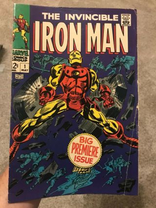 Iron Man 1 Marvel Comics 1968 1st Solo Issue Featuring Nick Fury And Shield