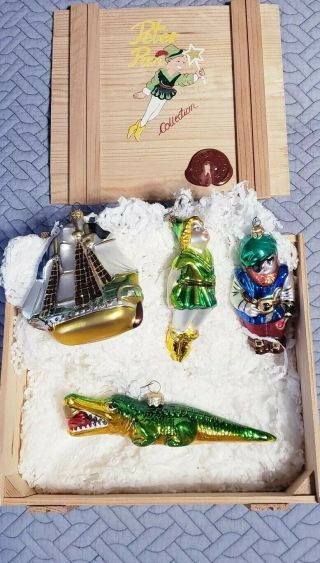 Polonaise Kurt Adler Peter Pan Set 4 Glass Christmas Ornaments