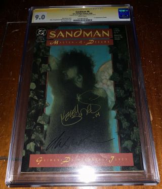 Cgc Ss 9.  0 Sandman 8 Signed By Kelley Jones And Dave Mckean 1st Death