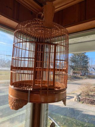 Vintage Wood Bird Cage