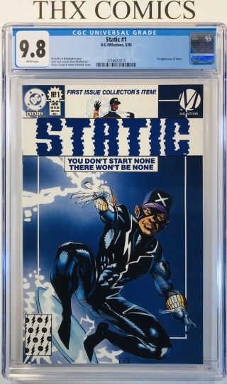 Static 1 Cgc 9.  8 Wp Dc,  6/93 Blue Edition 1st Appearance Of Static Nm/mt ??key