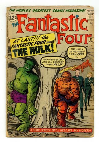 Fantastic Four 12 Fr/gd 1.  5 1963