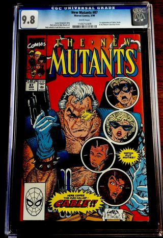 Mutants 87 Cgc 9.  8 (nm/mint) With White Pages (marvel,  Mar 1990)