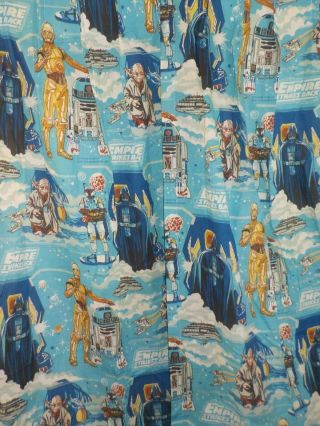 Vintage Star Wars The Empire Strikes Back 2 Fabric Curtain Panels