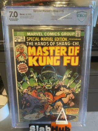Special Marvel Edition 15 (1973) Cbcs 7.  0 Ow/w (1st Shang - Chi & Fu Manchu)
