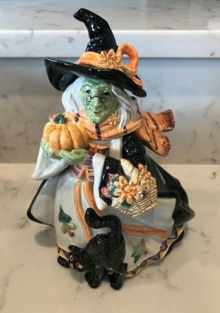 Fitz & Floyd Classics Halloween Harvest Witch Candy Jar