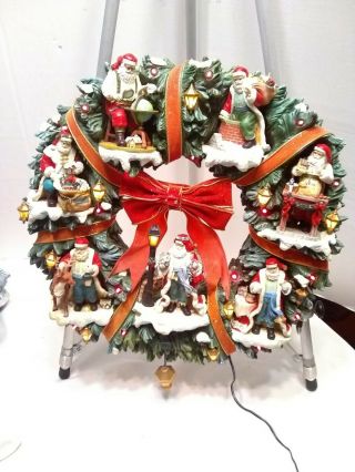 Thomas Kinkade Christmas Wreath 2005 " The Light Of Saint Nicholas " A2104