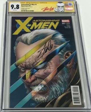 Marvel Astonishing X - Men 1 Signed Stan Lee Cgc 9.  8 Ss 1:50 Ri Wolverine Variant