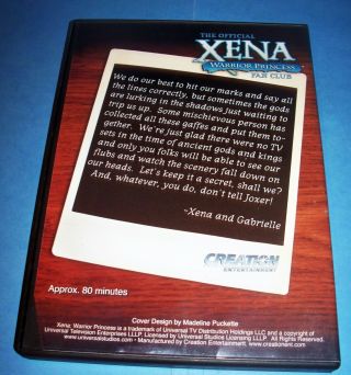 Official Xena Warrior Princess Fan Club Bloopers Kits 1 - 10 2