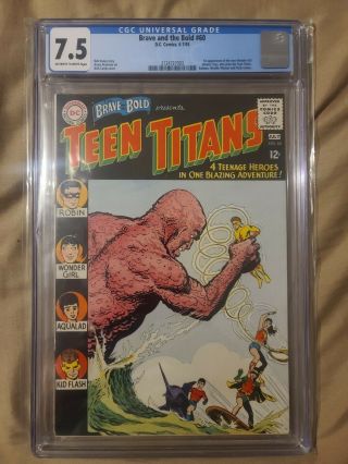 Brave And The Bold 60 Cgc 7.  5 First App Of Wondergirl
