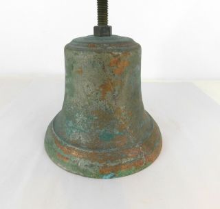 Heavy Antique Brass Or Bronze ? Ships Mission School Farmhouse Church Bell 28lbs