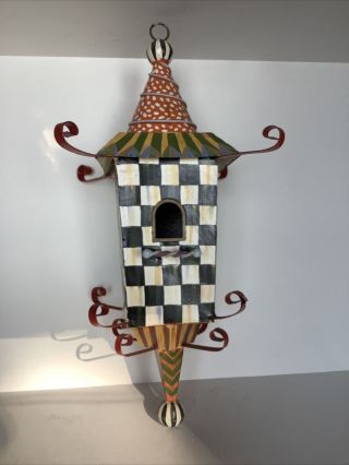 Mackenzie - Childs Whimsical Pagoda Birdhouse Hand Painted
