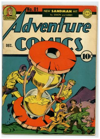 Adventure Comics 81 Dc Comics 1942 Sandman Simon & Kirby Golden Age (j 1857)