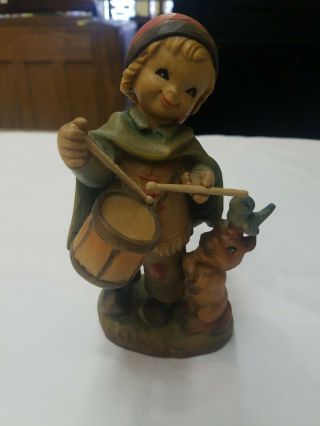 Anri Ferrandiz Wood Carving Italy Little Drummer Boy Signed And Dated 