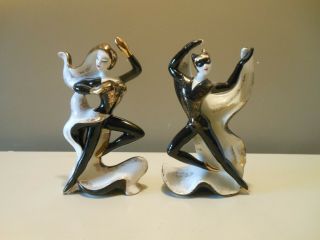 Vintage Art Deco Ceramic Figurine Dancers Napco Japan