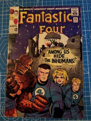 Fantastic Four 45 Marvel Comics 1965 First Appearance Of The Inhumans