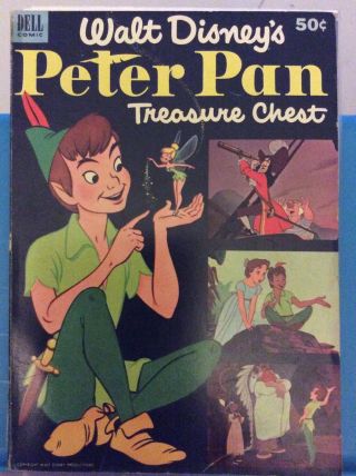 Golden Age Peter Pan Treasure Chest 1953,  Dell Giant,  212 Pages,  Walt Disney