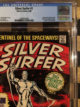Silver Surfer 1 CGC 3.  0 Stan Lee John Buscema Origin of Silver Surfer Marvel 2
