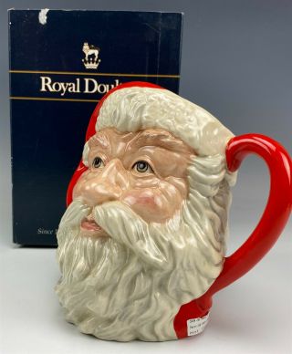 Retired Large Signed Royal Doulton Santa Claus D6704 Character Toby Mug Box Bss