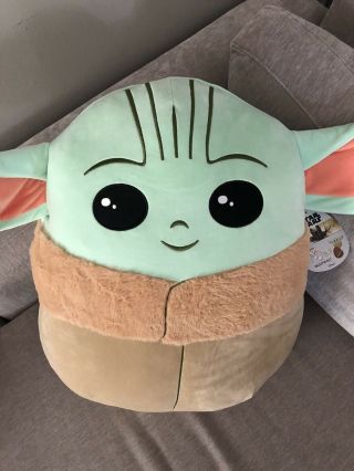Rare Star Wars Mandalorian Baby Yoda Squishmallow 20 " Xl Nwt