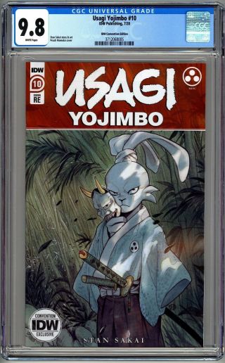 Idw Usagi Yojimbo 10 - Cgc 9.  8 Nm/mt - Peach Momoko Convention Sdcc Variant