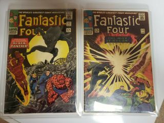 Marvel Comics Fantastic Four 52 53 Silver Age Intro 1st Appearance Black Panther