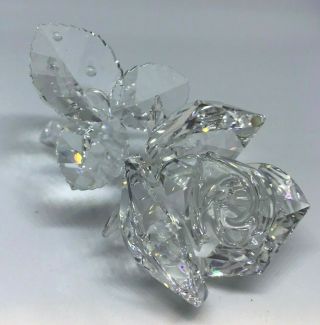 Swarovski Silver Crystal Large Rose Collectible Discontinued Retired Nib
