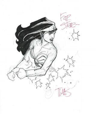 Wonder Woman Sketch By Travis Charest