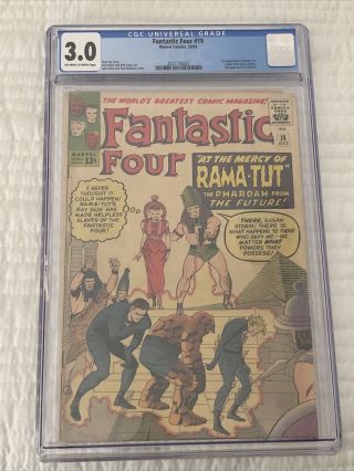 Fantastic Four 19 (1964).  1st Appearance Of Rama - Tut.  Cgc 3.  0
