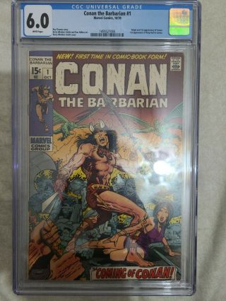 Conan The Barbarian 1 Cgc 6.  0 1970 2133989007 1st App.  Conan