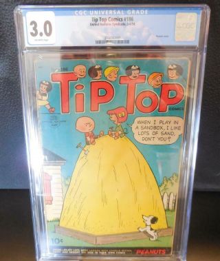 Tip Top Comics 186 Cgc 3.  0 Peanuts Cover 1954