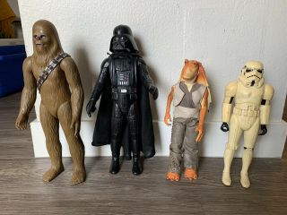 Star Wars Action Figures - Chewbacca,  Darth Vader,  Stormtrooper,  Jar Jar Binks