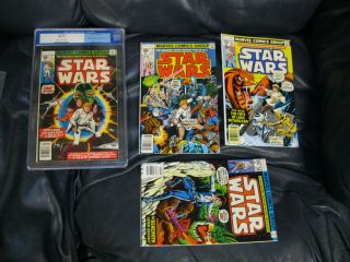 Marvel Star Wars 1977 1,  2,  10,  11 Comic Books 1 Encapsulated Cgc 9.  4 Nm