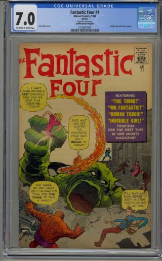 Fantastic Four 1 Cgc 7.  0 Golden Record Reprint Comic Grr