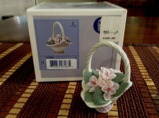 Retired Lladro A Basket For You Flowers Figurine 7583 Porcelain