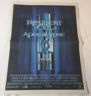2004 Resident Evil Apocalypse promo newspaper RACCOON CITY TIMES 3