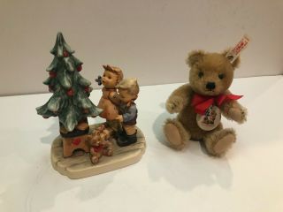 Hummel Wonder Of Christmas Collector Set Steiff Teddy Bear 1394 Hum 2015 7 Inch