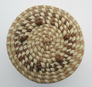 Gullah Handmade Sweetgrass Basket with Lid by Mary Jackson Charlestown SC 3