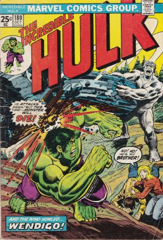 Marvel Comics The Incredible Hulk 180 (1974) 1st Cameo Appearance Of Wolverine