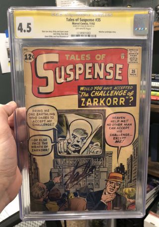 Tales Of Suspense 35 (nov,  1962) Cgc Signature 4.  5 Signed By Stan Lee