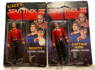 Ertl Star Trek Iii: Search For Spock Kirk Scotty Action Figures