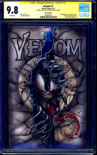 Venom 1 Blank Cgc Ss 9.  8 Signed Homage Sketch Gorkem Demir Hulk 60