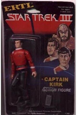 Star Trek Iii: Search For Spock Movie Capt Kirk Ertl 4 " Action Figure Moc