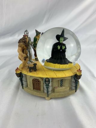 Vintage Wizard Of Oz Snowglobe Music Box Rare Witch Melting