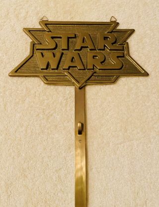 Star Wars Brass Wall Hanger Display For The Star Wars Trilogy Plate Coll.  -