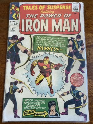 Tales Of Suspense 57 Silver Age Ironman 1st Hawkeye 3rd Black Widow Key Book