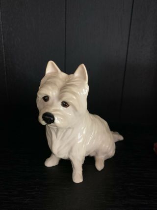 Vtg Royal Doulton West Highland White Terrier Figurine W Black Stamp/mark