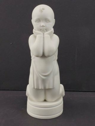 Rare Royal Copenhagen Bisque Porcelain Figurine Of A Kneeling Child 1929 - Am