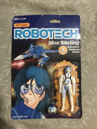 1985 Robotech Max Sterling Action Figure On Card (matchbox)